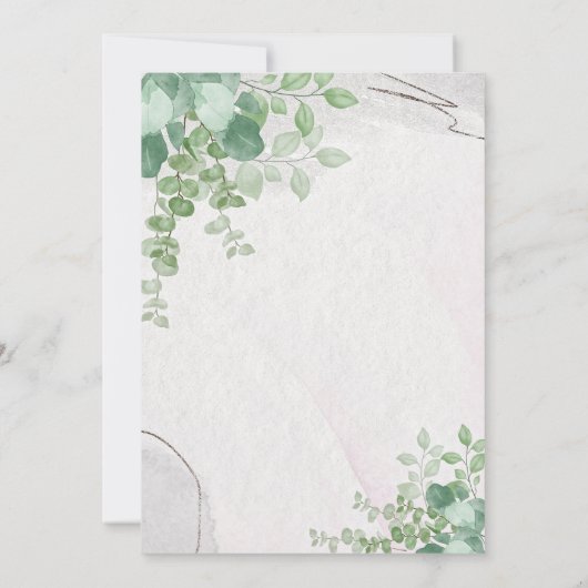 かわいい水彩ベビー恐竜1歳の誕生日 招待状 (裏面)