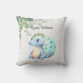 かわいい水彩ベビー恐竜 クッション (正面)