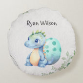 かわいい水彩ベビー恐竜 ラウンドクッション (裏面)