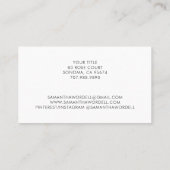 かわいい水彩ベビー足誕生Doulaまたは助産師 名刺 (裏面)