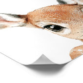 かわいい水彩ベビー鹿子供部屋デコール ポスター (角)