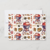 かわいい水彩ベビーQベビーシャワー写真 サンキューカード (裏面)