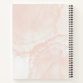 かわいい水彩ベーキングフローラパーソナライズされた名 ノートブック (裏面)