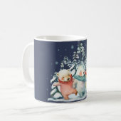 かわいい水彩ホッキョクグマ コーヒーマグカップ (正面左)