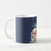 かわいい水彩ホッキョクグマ コーヒーマグカップ (左)