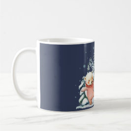 かわいい水彩ホッキョクグマ コーヒーマグカップ