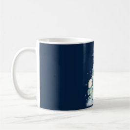 かわいい水彩ホッキョクグマ コーヒーマグカップ