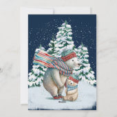 かわいい水彩ホッキョクグマ シーズンカード (裏面)