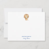 かわいい水彩ボホ ライオン ベイビー ボーイ サンキューカード (正面)