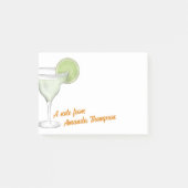 かわいい水彩マルガリタカクテルパーソナライズされた ポストイット (正面)