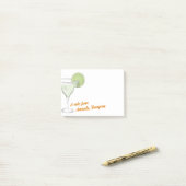 かわいい水彩マルガリタカクテルパーソナライズされた ポストイット (デスク上)