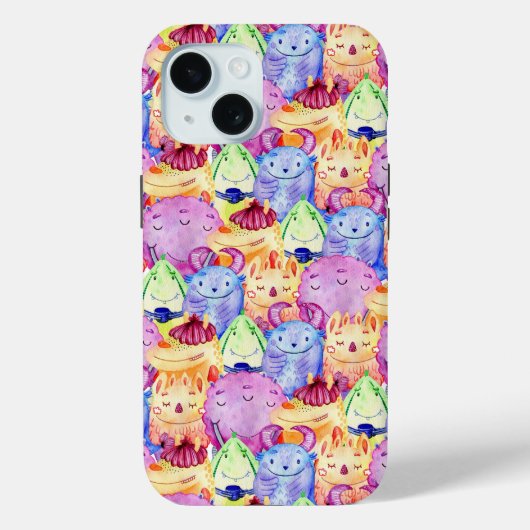 かわいい水彩モンスター Case-Mate iPhoneケース (裏面)