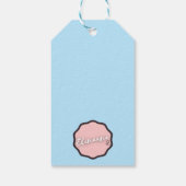 かわいい水彩レインボーギフトラベル ギフトタグ (裏面)