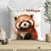 かわいい水彩レッサーパンダ保育園モチベーション クッション