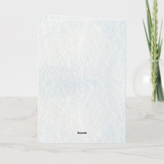 かわいい水彩一枚写真格言メリークリスマス シーズンカード (裏面)