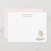 かわいい水彩一角乳女 サンキューカード (正面/裏面)