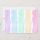 かわいい水彩一角写真招待状 招待状 (裏面)