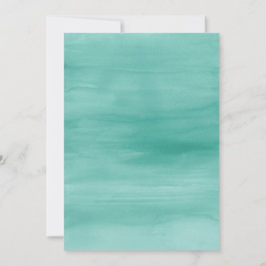 かわいい水彩人魚アンダーザシー誕生日 サンキューカード (裏面)