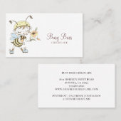 かわいい水彩保育ビー忙しキャラクター 名刺 (正面/裏面)