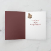 かわいい水彩写真でおめでとう カード (内部)