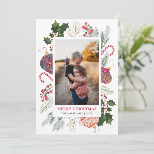 かわいい水彩写真フレーム シーズンカード (スタンド正面)