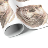 かわいい水彩写真動物自然アート ラッピングペーパー (ロールコーナー)