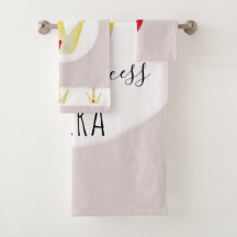 かわいい水彩冠のベビーガールプリンセス（名前）