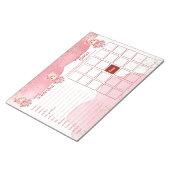 かわいい水彩冬のキティ猫の赤ちゃんシャワーゲーム ノートパッド (アングル)