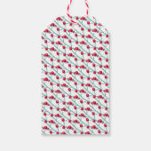 かわいい水彩冬のクリスマスストッキング ギフトタグ (裏面)