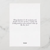 かわいい水彩冬の女性格言メリークリスマス 箔シーズンカード (裏面)