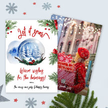 かわいい水彩冬の雪の地球家族の写真