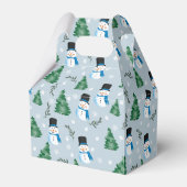 かわいい水彩冬の雪模様 フェイバーボックス (裏面サイド)