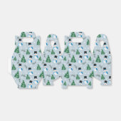 かわいい水彩冬の雪模様 フェイバーボックス (折り畳みなし)