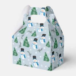 かわいい水彩冬の雪模様 フェイバーボックス