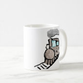 かわいい水彩列車のイラスト入りコーヒーマグ コーヒーマグカップ (正面右)