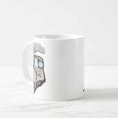 かわいい水彩列車のイラスト入りコーヒーマグ コーヒーマグカップ (正面左)