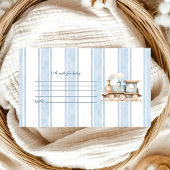 かわいい水彩列車ベビーシャワーノートベビー エンクロージャーカード