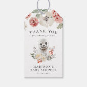 かわいい水彩北極シール冬の赤ちゃんシャワー ギフトタグ (正面)