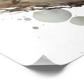 かわいい水彩可愛いフクロウウッドランド子供部屋 ポスター (角)