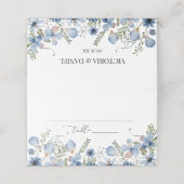 かわいい水彩名と表番号 プレイスカード (外部開封)