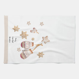 かわいい水彩国素朴イラスト キッチンタオル