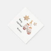 かわいい水彩国素朴イラスト スタンダードカクテルナプキン (角)