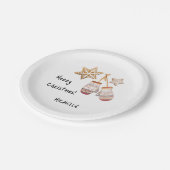 かわいい水彩国素朴イラスト ペーパープレート (アングル)