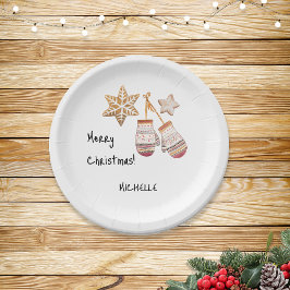 かわいい水彩国素朴イラスト ペーパープレート