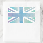 かわいい水彩大英国旗 長方形シール (バッグ)