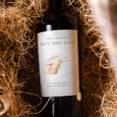 かわいい水彩妊娠パーソナライズされた ワインラベル