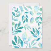 かわいい水彩妖精のガーデンバースデーパーティー 招待状 (裏面)