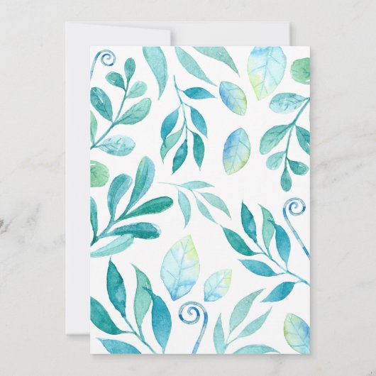 かわいい水彩妖精のガーデンバースデーパーティー 招待状 (裏面)