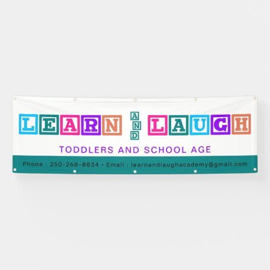 かわいい水彩子ども気にカスタムバナー 横断幕 (横)