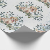 かわいい水彩子犬 ラッピングペーパー (角)